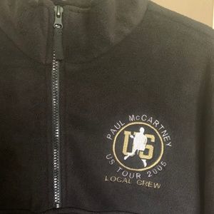 Paul McCartney Official 2005 US Tour 1/4 Zip  Sweatshirt. Mens Large